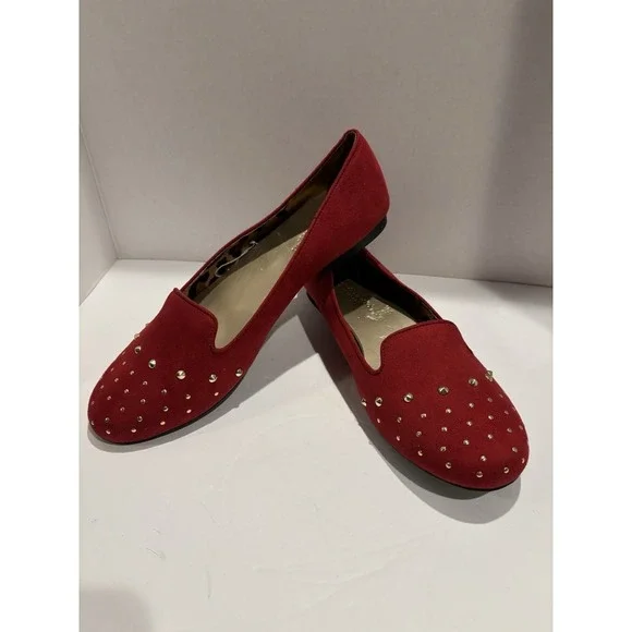 Christian Siriano Payless Burgundy Red Flats Size 12 Womens Or 10.5 Men's - Picture 2 of 4